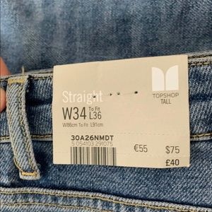 Brand new top shop straight leg women jeans